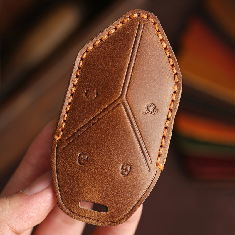 Auto võtme ümbris Leopard 5 Discovery Edition, tõeline veisnahk, retro stiil, kohandamine saadaval