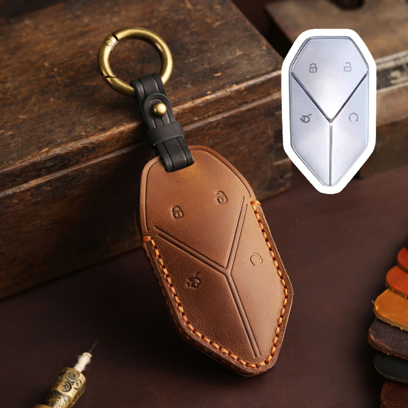 Auto võtme ümbris Leopard 5 Discovery Edition, tõeline veisnahk, retro stiil, kohandamine saadaval