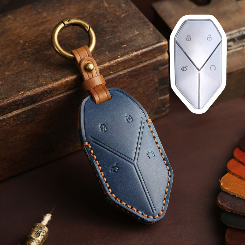 Auto võtme ümbris Leopard 5 Discovery Edition, tõeline veisnahk, retro stiil, kohandamine saadaval