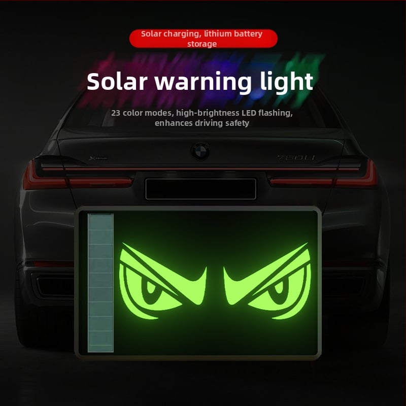 Maihui LED galinis žibintas WD-370, saulės energija, 3V, ABS korpusas, universalus tvirtinimas