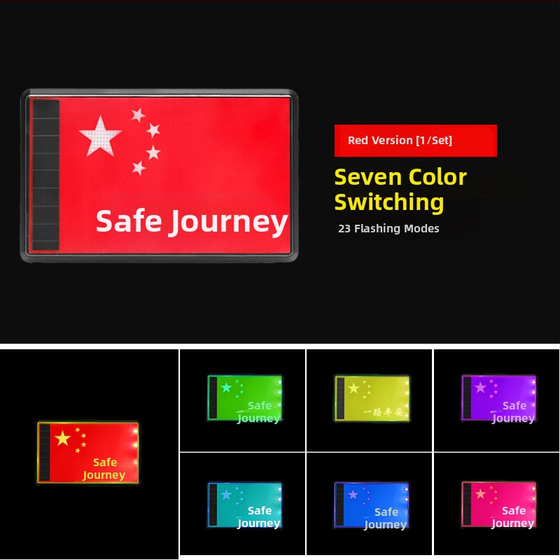 Maihui LED galinis žibintas WD-370, saulės energija, 3V, ABS korpusas, universalus tvirtinimas