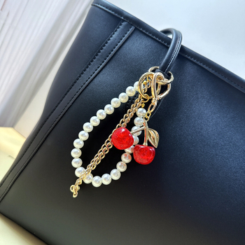 Auto võtme ripats pärlketiga, viljakujuline muster, sulam, elektrogalvaniseerimine