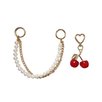 Auto võtme ripats pärlketiga, viljakujuline muster, sulam, elektrogalvaniseerimine