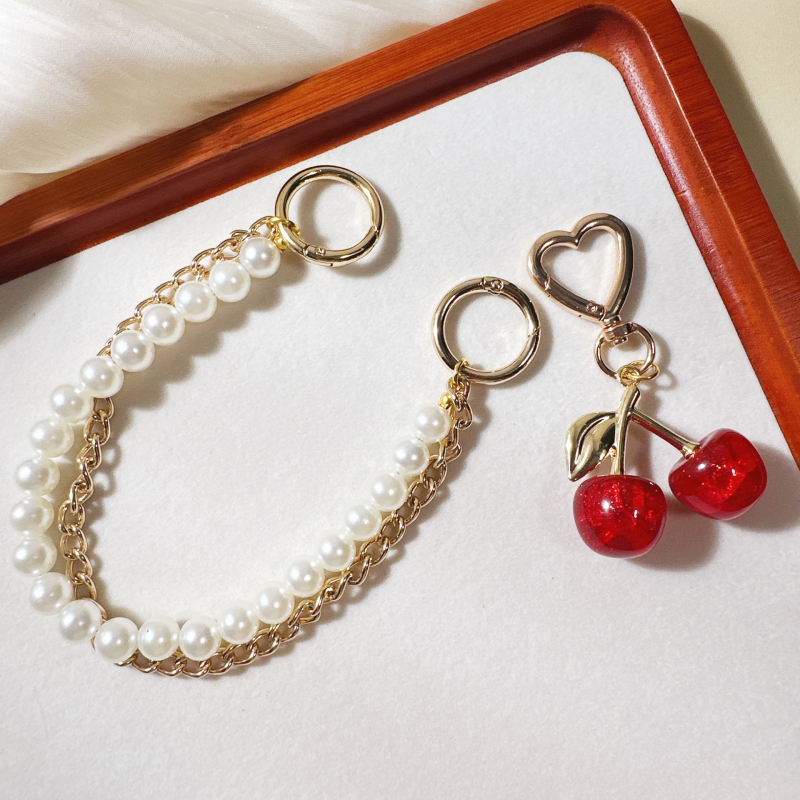 Auto võtme ripats pärlketiga, viljakujuline muster, sulam, elektrogalvaniseerimine