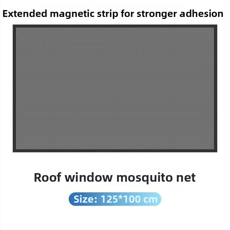 Automobilio lango uodų tinklas su saulės stogo tinkleliu – magnetinis tvirtinimas, pusiau skaidrus tinklas, medžiaga: tinklas + minkštas magnetas, universalus suderinamumas
