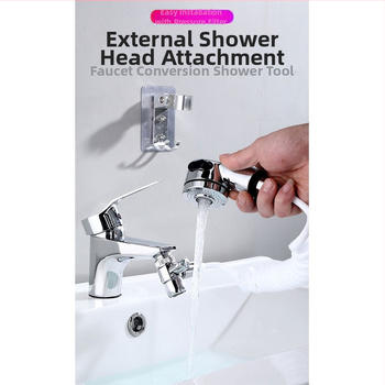 Sprchový set štyroch dielov na umývanie vlasov, s dvomi rýchlosťami, ABS, model XTHS-02, inštalácia špirálou, funkcie: postrekovanie, masáž, dážď