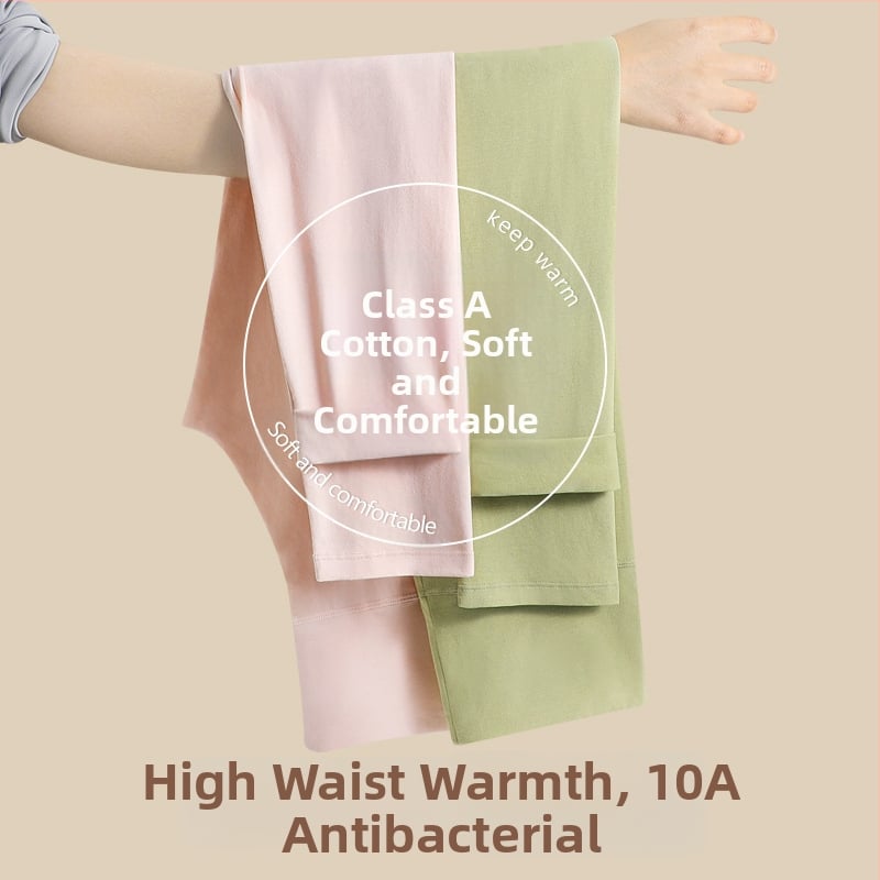 Moterų aukšto liemens medvilninės termo kelnes, 95–100% medvilnė, antibakterinės, šiltos, pilvo palaikymas, vieno sluoksnio