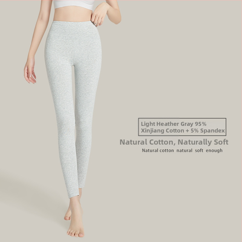 Moterų aukšto liemens medvilninės termo kelnes, 95–100% medvilnė, antibakterinės, šiltos, pilvo palaikymas, vieno sluoksnio