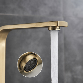 Кухненски смесител от 304 неръждаема стомана, квадратна плоска тръба, модел 5322, марка shentao, керамичен картридж, гореща и студена вода, вертикална инсталация, номинално налягане 1.63 MPa, работна температура до 80°C