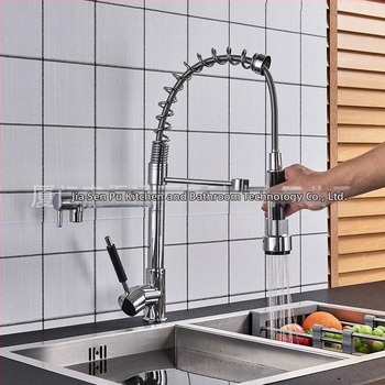 Ištraukiamas virtuvės čiaupas, ABS korpusas, 6 kg nominali jėga, maksimali temperatūra 70°C, varinės vožtuvo šerdies, CUPC sertifikuotas