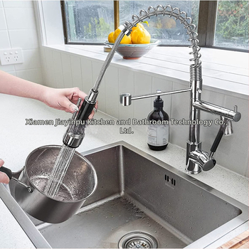 Ištraukiamas virtuvės čiaupas, ABS korpusas, 6 kg nominali jėga, maksimali temperatūra 70°C, varinės vožtuvo šerdies, CUPC sertifikuotas