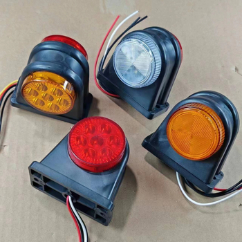 Камион 14-LED двуцветен странично-заден светлинен сигнал MK-158, 12-24V, LED, ABS+PC, 2000–4000K, живот 50000ч