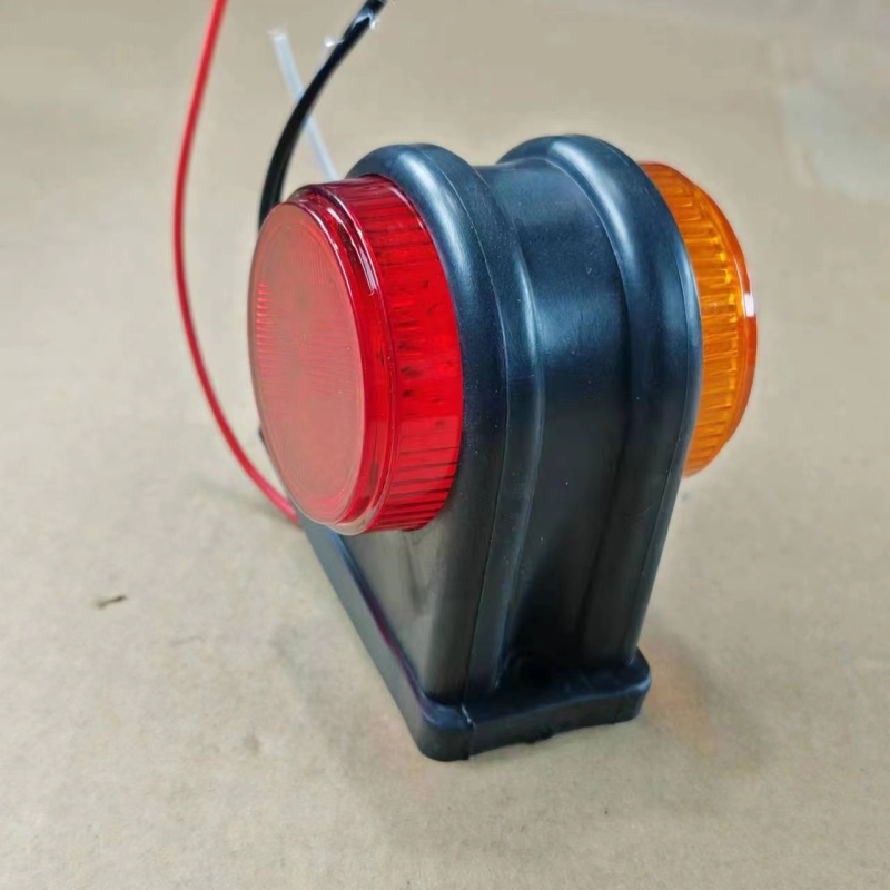 Камион 14-LED двуцветен странично-заден светлинен сигнал MK-158, 12-24V, LED, ABS+PC, 2000–4000K, живот 50000ч