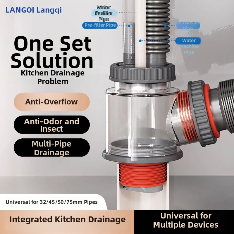 Köögivalamu drenaažitarvikud, sirgejooneline vorm (Bränd: Chaochen; Mudel: ZC-16800904; Materjal: ABS)