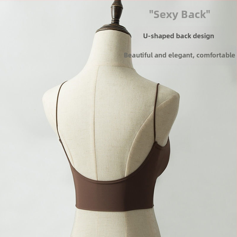 Nailona bezsiksnu krūšturis ar bieziem formētiem kausiem, pilns pārklājums, elpojošs vestes stils