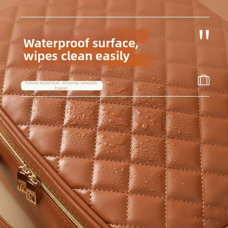 Kozmetická taška s LED svetlom a zrkadlom, prenosná s veľkou kapacitou, s odnímateľnou deliacu priečkou a zapínaním na zips