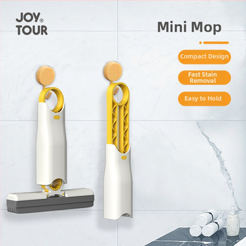 Mini kokkupandav mop koos käsnaga peaga, PP vars, 70–80% vee eraldusnäitaja