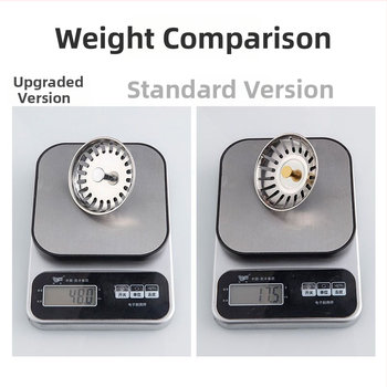 Filtr na kuchynský drez, nerezová oceľ, kryt zátky odtoku, model CFGLW, hmotnosť 0,2 kg, moderný minimalistický dizajn