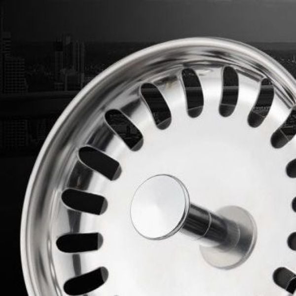 Filtr na kuchynský drez, nerezová oceľ, kryt zátky odtoku, model CFGLW, hmotnosť 0,2 kg, moderný minimalistický dizajn