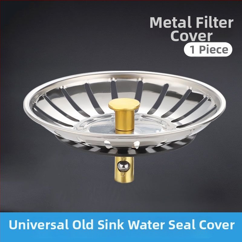 Filtr na kuchynský drez, nerezová oceľ, kryt zátky odtoku, model CFGLW, hmotnosť 0,2 kg, moderný minimalistický dizajn