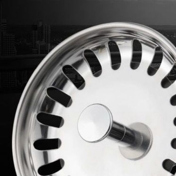 Filter pre kuchynský drez, nerezová oceľ, model CFGLW, moderný minimalistický štýl, vodná tesniaca izolácia pre odtok