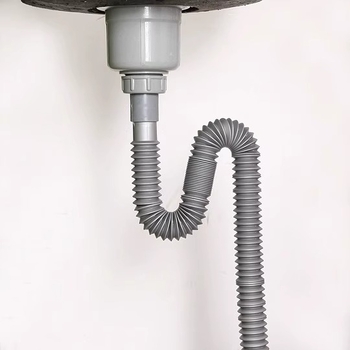 Комплект дренажна тръба за кухненска мивка, пластмасова, S-образна форма, издърпващ механизъм, против миризма, удължен дизайн