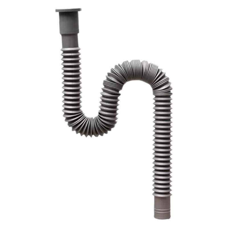 Комплект дренажна тръба за кухненска мивка, пластмасова, S-образна форма, издърпващ механизъм, против миризма, удължен дизайн