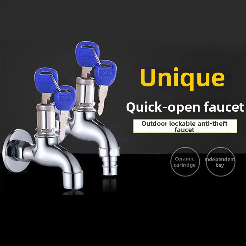 Seinakraan pesumas masinaga lukustatav, kiirem avamine külma veega, 13 mm sissetulek/väljund, keramikakartrij, tsingi sulam korpus, elektroplaaditud viimistlus