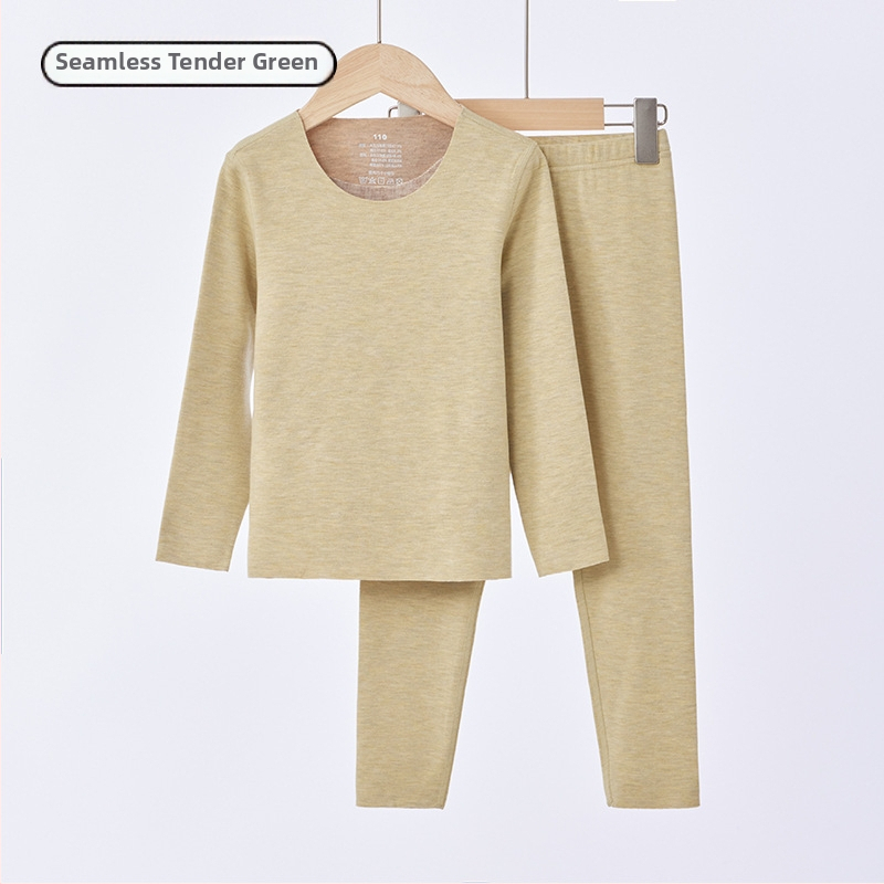 Vaikų fliso termo komplektas, unisex, Derong akrilas, labai storas 301–350 g/m², viršų su apvaliu kaklu ir ilgomis rankovėmis bei kelnės.