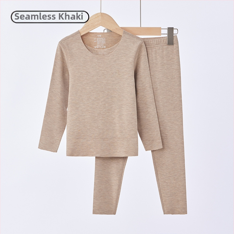 Vaikų fliso termo komplektas, unisex, Derong akrilas, labai storas 301–350 g/m², viršų su apvaliu kaklu ir ilgomis rankovėmis bei kelnės.