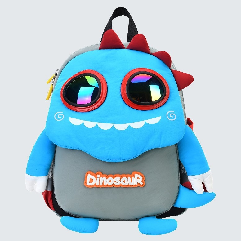 VABC Bērnu mugursoma zēniem un meitenēm, viegla, elpojoša neilona, ar dinosaura rakstu, izliekti plecu siksnas (iekšējais audums: poliesteris; izmantošana: ārpus skolas apmācības; stils: bērnišķīgs un mīļš)