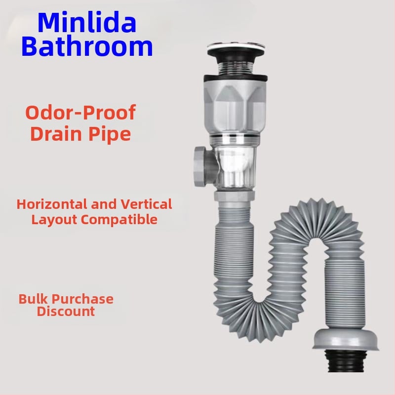 Drenáž proti zápachu pre umývadlo, S-oblúk odtok, ABS, XS-11, moderný dizajn