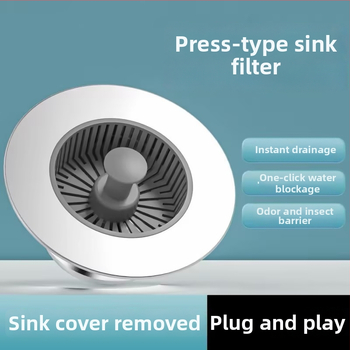 Nerezový pop-up odtok pre drez, univerzálny tlačidlový odtok, moderný minimalistický štýl