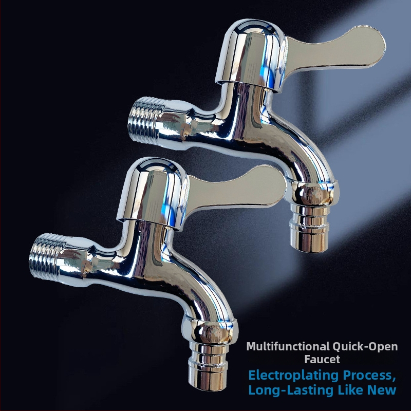 Prívodný kohútik na práčku, telo z zliatiny, zabudovaná montáž, otváranie kľúčom, keramický kartušový ventil, priemer vstupu/výstupu 15 mm