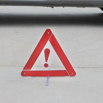 Autó tripod figyelmeztető jel, fényvisszaverő, összecsukható, műanyag