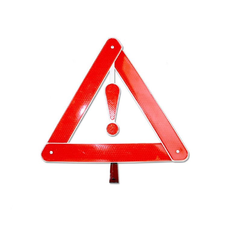 Autó tripod figyelmeztető jel, fényvisszaverő, összecsukható, műanyag