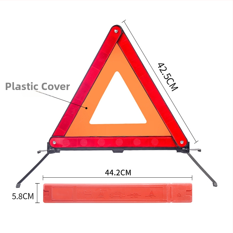 Automobilio trikojis įspėjimo ženklas, atšvaitinis, sulankstomas, iš plastiko
