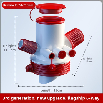 Kolmpealine köögivedelduja jagaja ABS-ist, P-kujuline kuju, tõstetav tüüp, mitmekülgne ühendus kraanile, nõudepesumasinale ja filtrile – Yayier bathroom