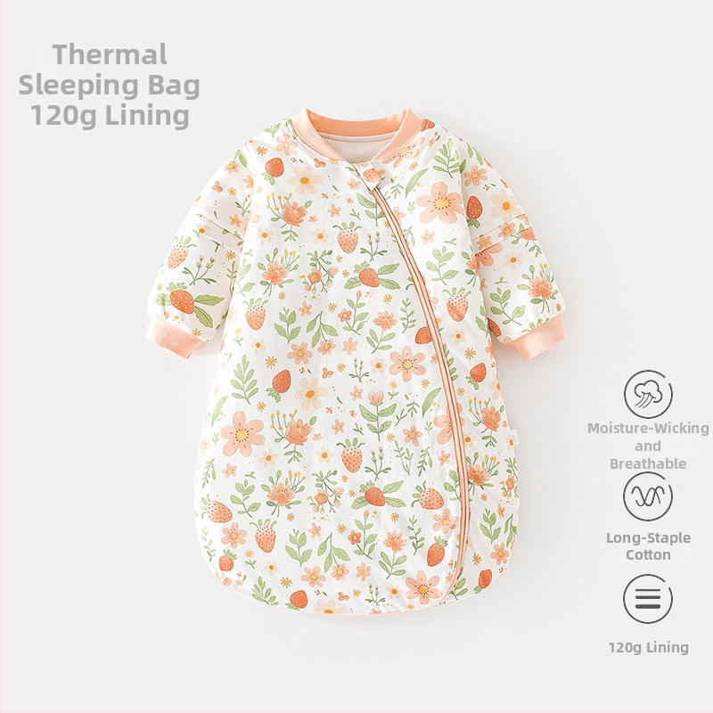 Kokon stiliaus kūdikio miego maišelis su termostatiškai medvilnės užpildas, vidus 95% medvilnė, nuimami rankovės, užtrauktukas iš rišamosios medžiagos/injekcija