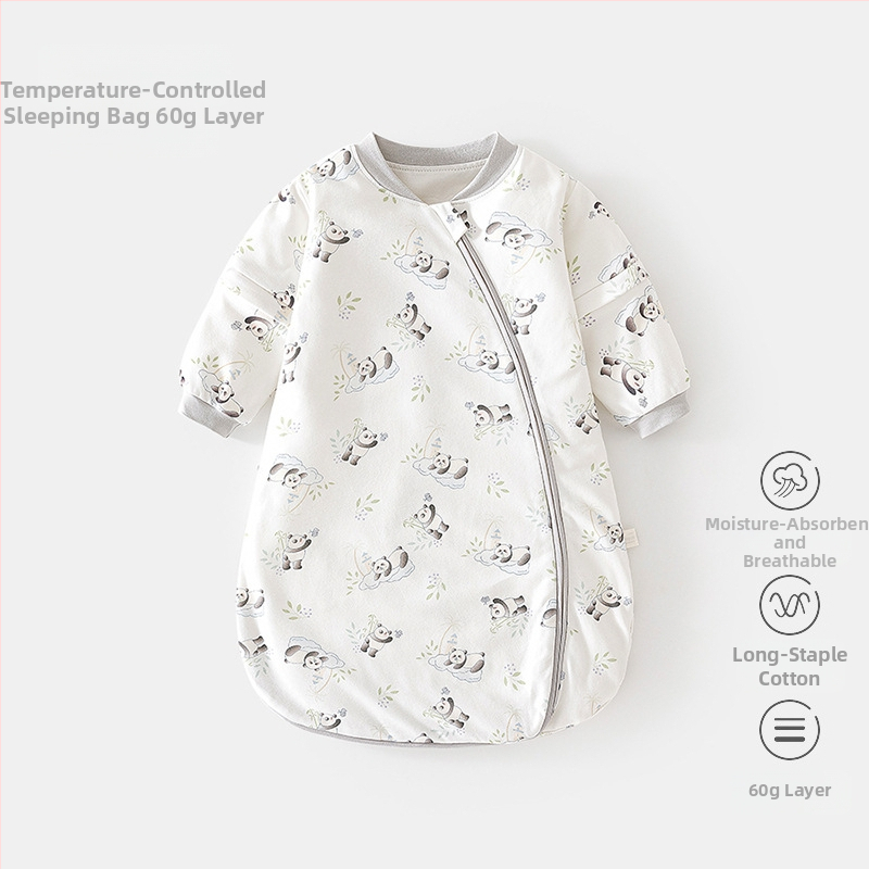 Спален чувал за бебета в кокон стил, пълнеж от термоустойчив памук, подплата 95% чист памук, свалящи се ръкави, цип от смола/инжекционен