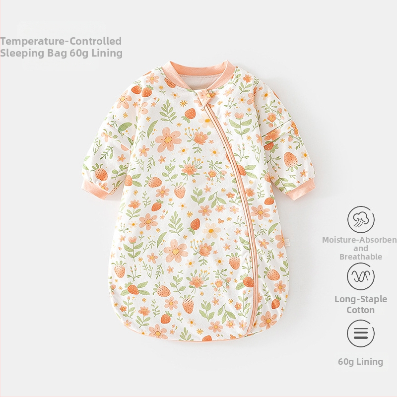 Спален чувал за бебета в кокон стил, пълнеж от термоустойчив памук, подплата 95% чист памук, свалящи се ръкави, цип от смола/инжекционен