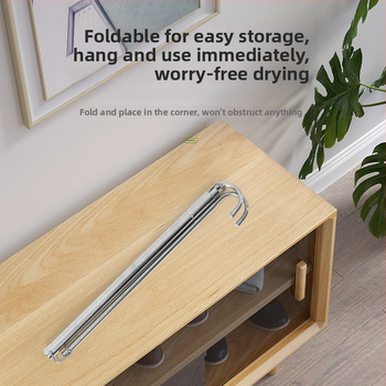 Nerezová oceľová teleskopická vešacia tyč do skrine, skladacia, do spálne, moderný minimalistický štýl