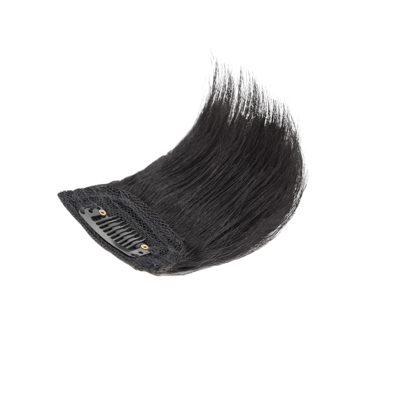 Мъжки парче за коса от реални човешки коси, къса дължина, ръчно тъкана, може да се боядисва горещо, пълно парче за увеличаване на обема на темето