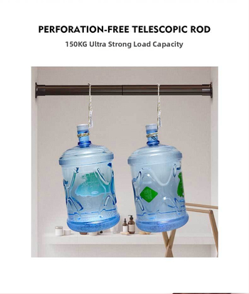 Storosios teleskopinės lazda drabužiams – montavimas be gręžimo, vonios kambariui ir užuolaidoms, modernus minimalistinis dizainas, aukšto anglies plienas