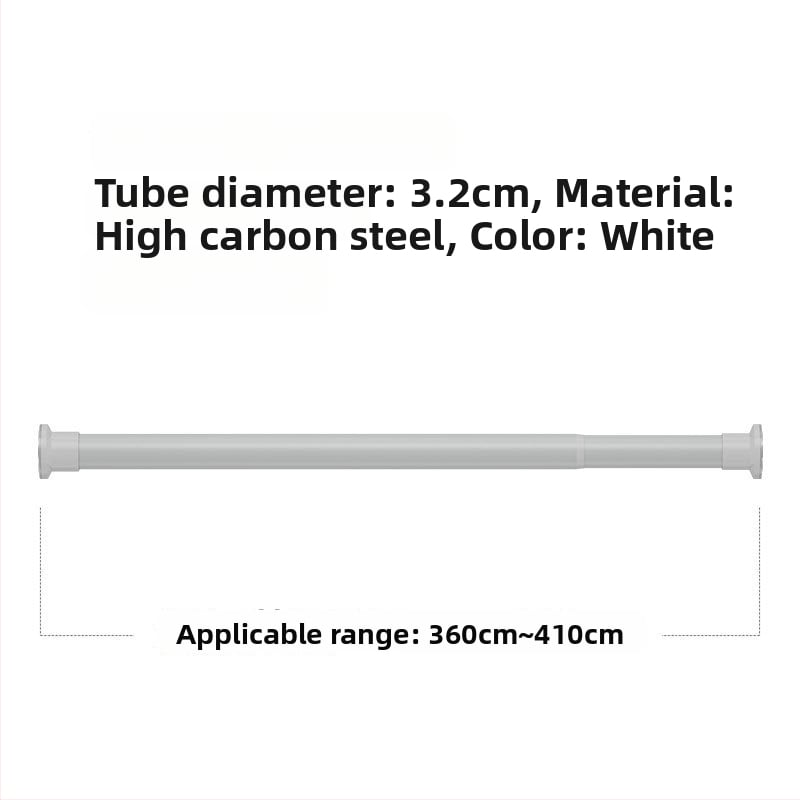 Storosios teleskopinės lazda drabužiams – montavimas be gręžimo, vonios kambariui ir užuolaidoms, modernus minimalistinis dizainas, aukšto anglies plienas