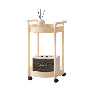 Victoria Nordic plastikinis kavos staliukas su saugykla, apvalios formos, modelis 120 plastiko, sukasi ir išardomas