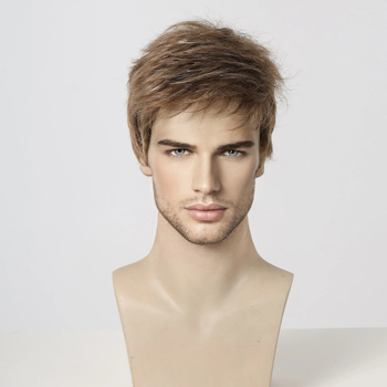 Мъжка перука, модел L186, коса от високотемпературни нишки, къса дължина, механично обработване, промяна на прическата.