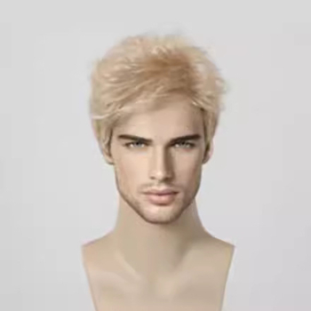 Мъжка перука, модел L186, коса от високотемпературни нишки, къса дължина, механично обработване, промяна на прическата.