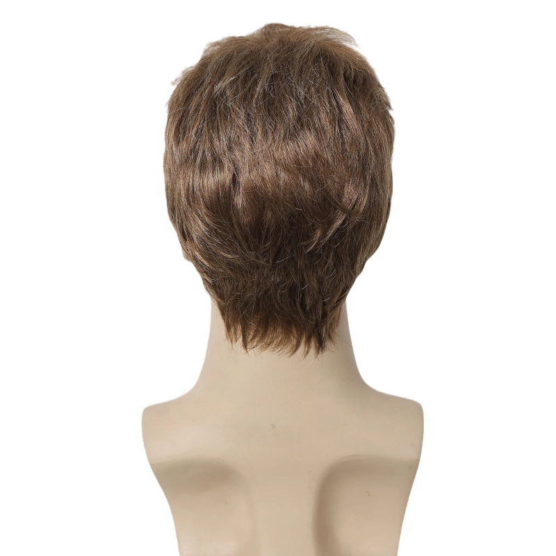 Мъжка перука, модел L186, коса от високотемпературни нишки, къса дължина, механично обработване, промяна на прическата.