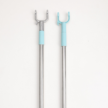 Telescopická tyč na sušenie oblečenia s PP telom a nerezovou rukoväťou, pre balkón, moderný minimalistický štýl, uvedenie 2025 leto, kód A01512